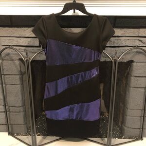 Wishes Wishes Wishes Black/Purple Short Dress